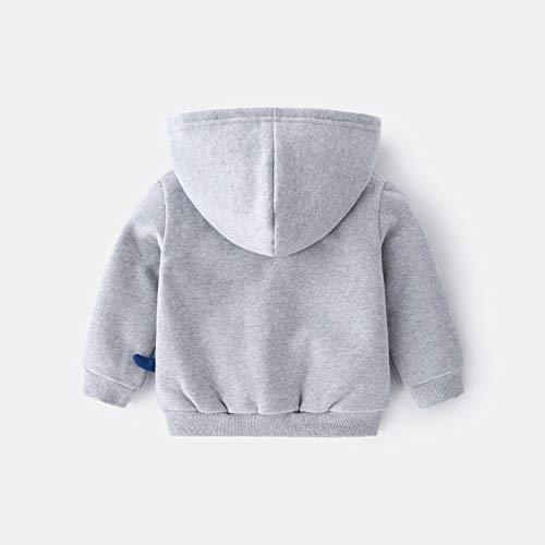 Toddler Girl Jackets Toddler Kids Baby Boys Cartoon Dinosaur Printed Zipper Hoodie Jacket Coats (Grey, 4-5 Years)4