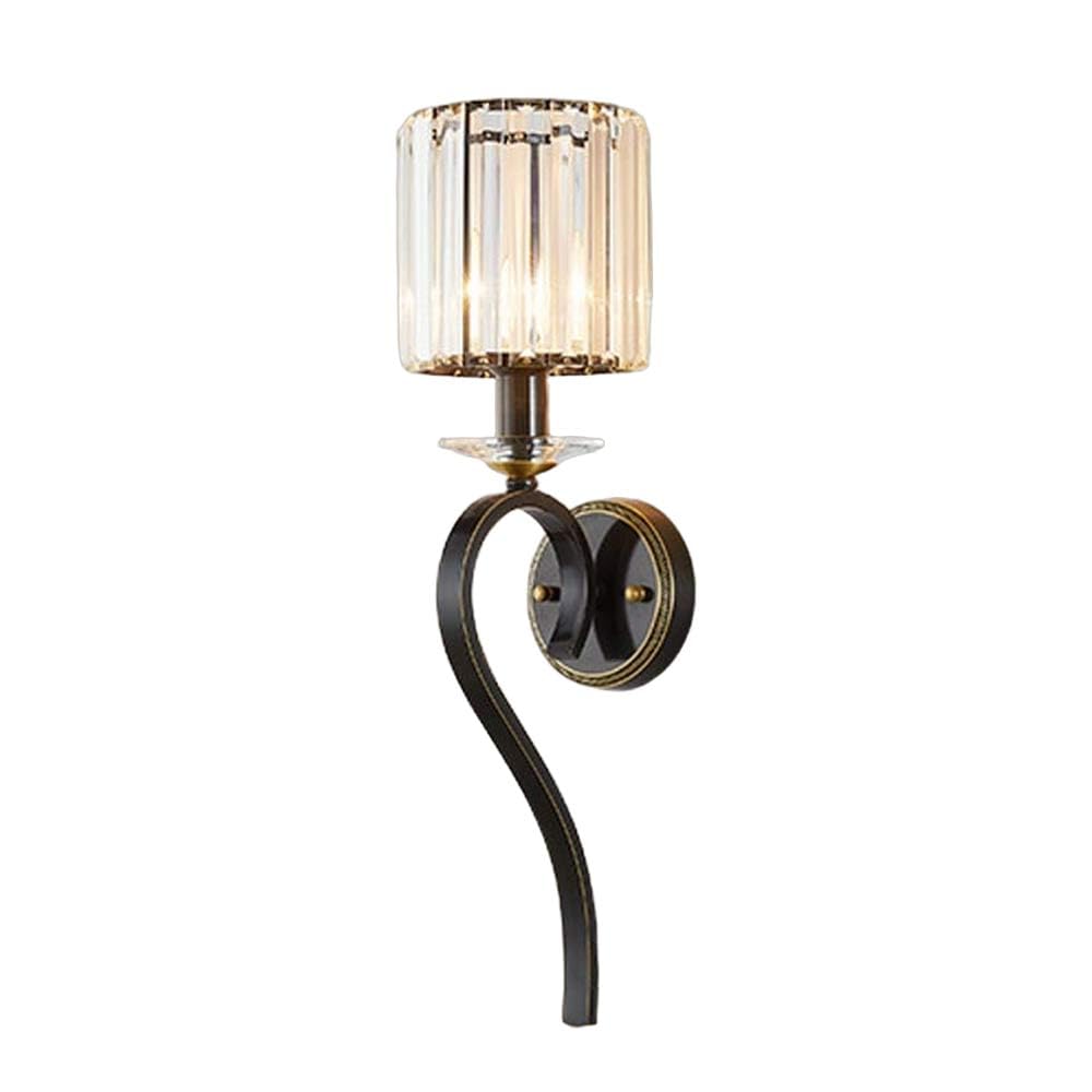 KBUUKYYXouy Wall Sconce for Bedroom Chandelier Wall Sconces with Crystal Glass Lampshade Farmhouse Interior Decoration Brass Sconces Hardwired Modern Fixture for Bedside Be,Gold-A(Dark)