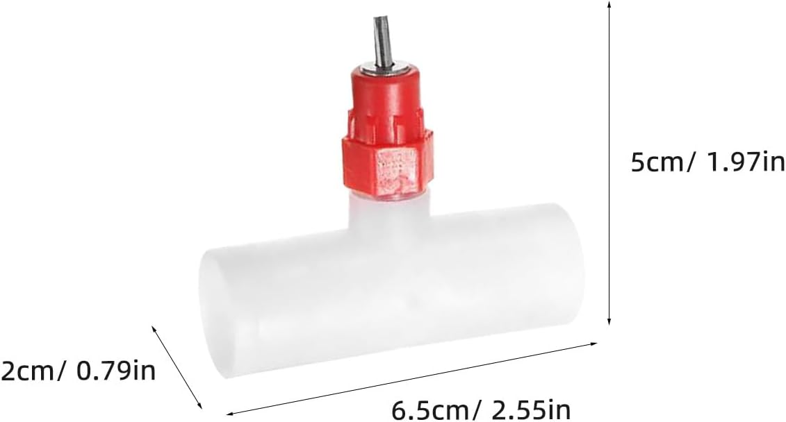 40pcs Chicken Waterer Nipples - Automatic Poultry Drinking Nipples with 1/2'' Plastic Tee Fittings - Horizontal Water Dispenser Feeder for Farm Coop Supply