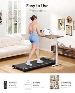 THERUN Walking Pad with Longer Running Belt, Portable Mini Treadmills for Home/Office, Walking Pad Treadmill 2.5HP, Walking Jogging Machine with 300 lbs Weight Capacity Remote Control LED Display