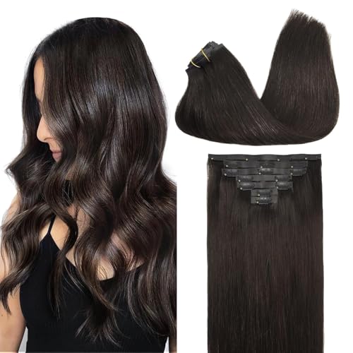 Image of GOO GOO Seamless Clip in Hair Extensions Real Human Hair Remy Extensions