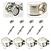 GANAZONO 4pcs Stainless Steel T-bolt Hose Clamp Heavy Duty Adjustable Pipe Strap Clamps for Oil Water and Gas Hoses and for Automotive and Industrial Use
