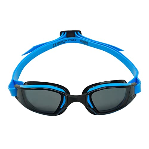 AQUA LUNG XCEED Gafas de natación, Unisex Adulto, Lente Azul y Negro/Oscuro, tamaño único