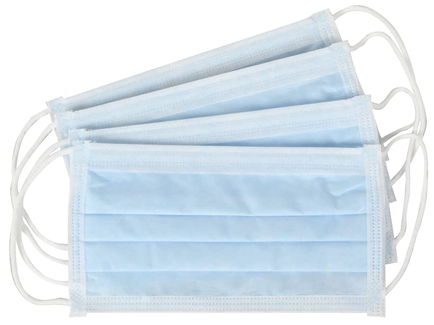Afluid Mascarilla Quirúrgica 4 Capas BFE>98%, DM CE Clase I tipo IIR, No Estéril, Desechable, Azul Claro, Elásticos Hipoalergénicos, Almohadilla Nasal Conformable, 18 cajas de 50 unidades (900 pz )