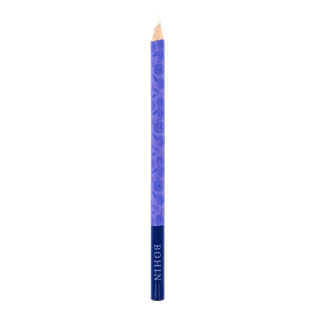 BOHIN France Blossom Collection Chalk Pencil - for Drawing Pattern Lines, Marking Buttonholes, Bags and Fold, Purple/White - 1 Piece