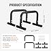 VEVOR Dip Bars, 500 lbs Weight Capacity, Heave Duty Dip Stand Station, Fitness Workout Dip Bar Station Stabilizer Parallette Push Up Stand, Parallel Bars for Strength Training Home Gym Office Outdoor