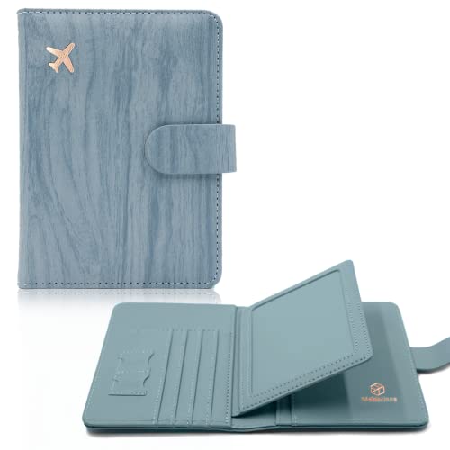 Image of Melsbrinna Rfid Passport Holder for Travel women /Men, Cute Passport Wallet Rfid Blocking Card Slots, Rfid Passport Cover /CaseTravel Wallet, Passport Book Holder, Blue1, Cute