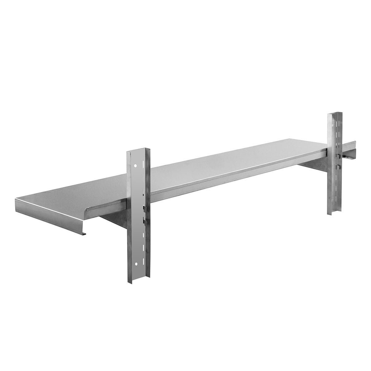 GastroHero Mensola da parete in acciaio inox, 140 x 30 cm, per gastronomia, scaffale in acciaio inox con 1 ripiano, in acciaio inox, per cucina e gastro