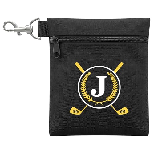 OXYEFEI Golf Tee Bag Pouch with Initial for Men,Waterproof Golf