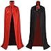 OurLore Black and Red Reversible Halloween Christmas Cloak Masquerade Party Cape Costume (35 inch, Stand Collar)