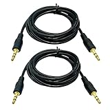 KOMITASUI AUX Cable, 3.5mm TRS Auxiliary Audio Cable, 5ft Hi-Fi Sound Aux Cord for Headphones,Car,Home Stereos,Speaker,iPod,iPad,Sony,Echo Dot - 2 Pack