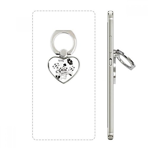 Anillo del teléfono celula de naipes y fichas de juego de corazones con soporte universal