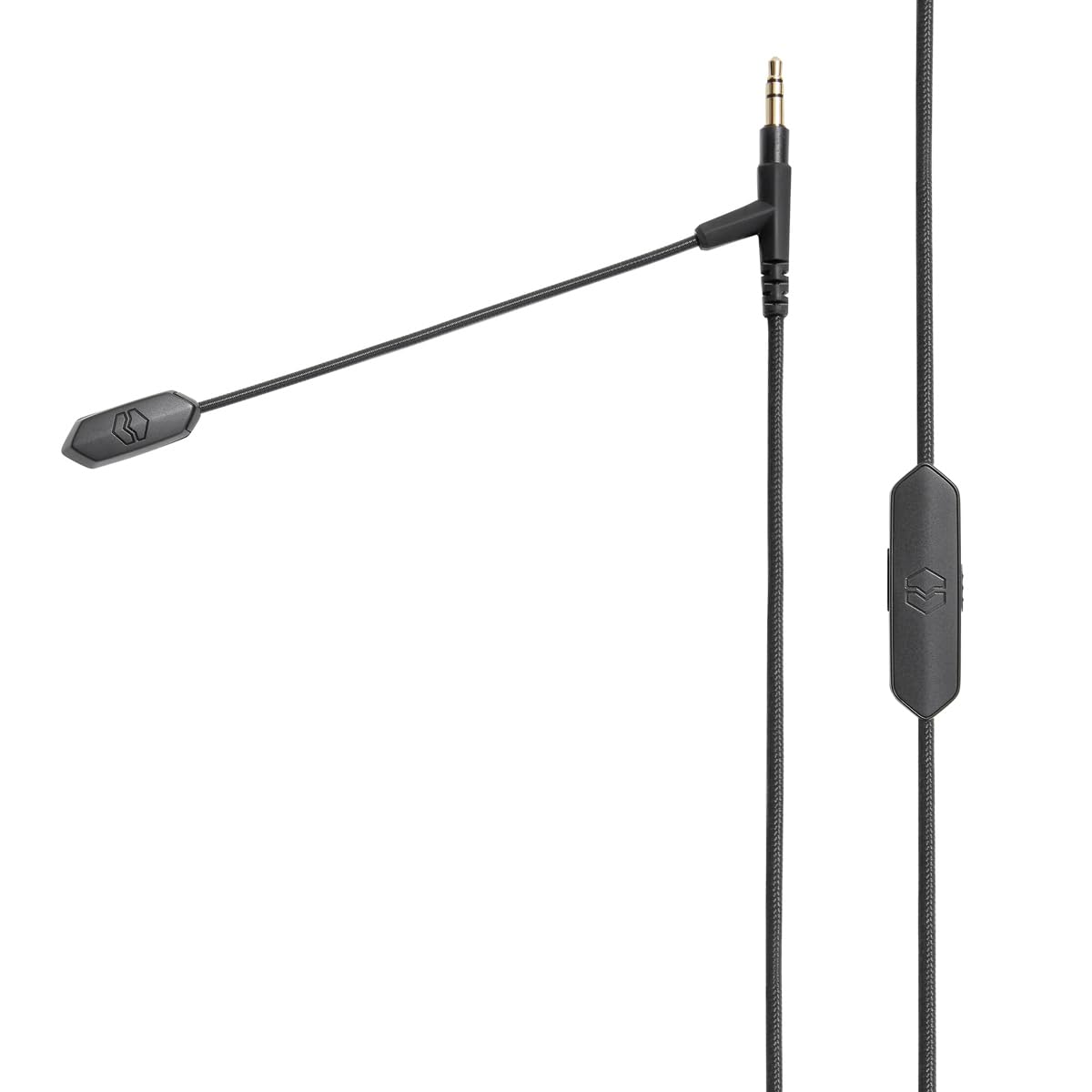 V-MODA BoomPro X Microphone | for Gaming & Communication | Wired - 3.5 mm Jack | Flexible Boom | Clip-on Controller with Mute Button & Volume Wheel | Black