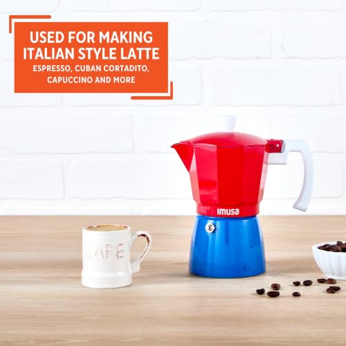 Image of IMUSA 6 Cup Caribbean Cast Aluminum Stovetop Coffee Maker