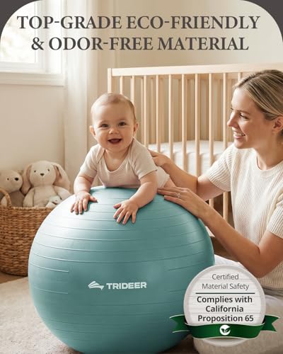 Image of Trideer Exercise Ball Yoga Ball,Office Seating & Balance Ball Chair, Stability Ball for Pilates, Physical Therapy,Core Training & Balance Improvement & Stretching