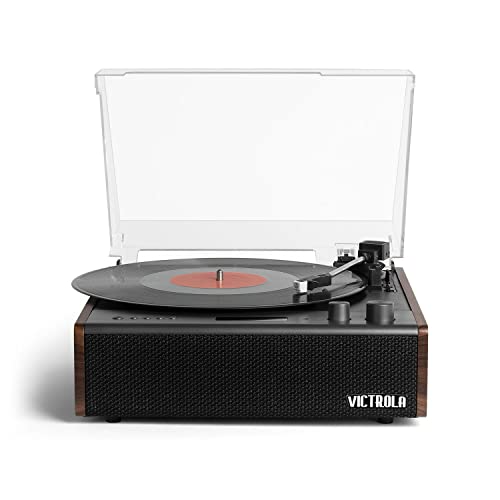 Victrola Eastwood Platine Bluetooth Signature à 3 Vitesses avec Haut-parleurs intégrés et Cache-poussière | Son Audio amélioré | Espresso (VTA-73-ESP) - Les Beatles, Paul McCartney, John Lennon, RIngo Starr, George Harrison Victrola Eastwood Platine Bluetooth Signature à 3 Vitesses avec Haut-parleurs intégrés et Cache-poussière | Son Audio amélioré | Espresso (VTA-73-ESP) – Image 5