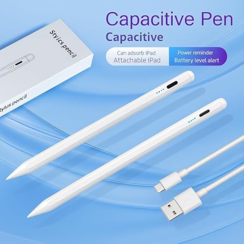 Image of Universal Rechargeable Stylus Pen with Fine Tip for Touchscreens, Digital Pencil for Writing, Drawing, Sketching & Notes - Works with Android & iOS (Universal Stylus Pen)