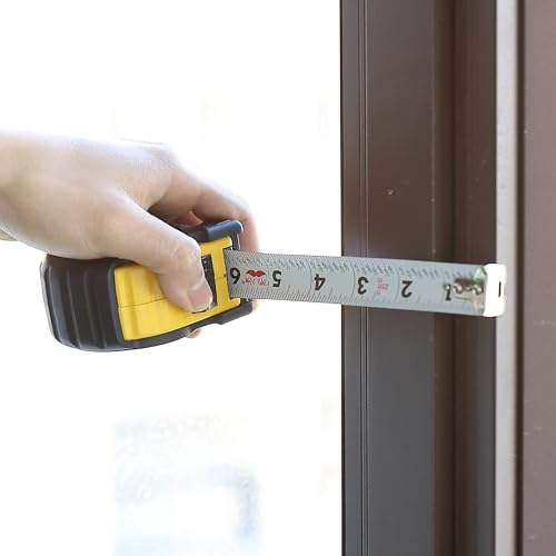 Image of Mr. Pen- Retractable Tape Measure 25 ft, 2 Pack, Yellow, Steel Retractable Measuring Tape with Fractions