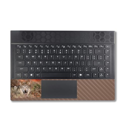 Image of MightySkins Carbon Fiber Skin Compatible with Alienware X14 R2 (2023) Full Wrap Kit - Happy Wolf | Protective, Durable Textured Carbon Fiber Finish | Easy to Apply & Change Styles | Made in The USA