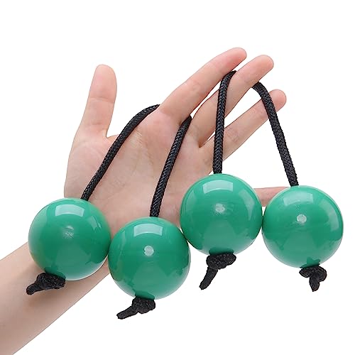 MGTECH 2 Pack Asalato Kashaka Shaker Balls Traditional African Aslatua Rhythm Instrument Green
