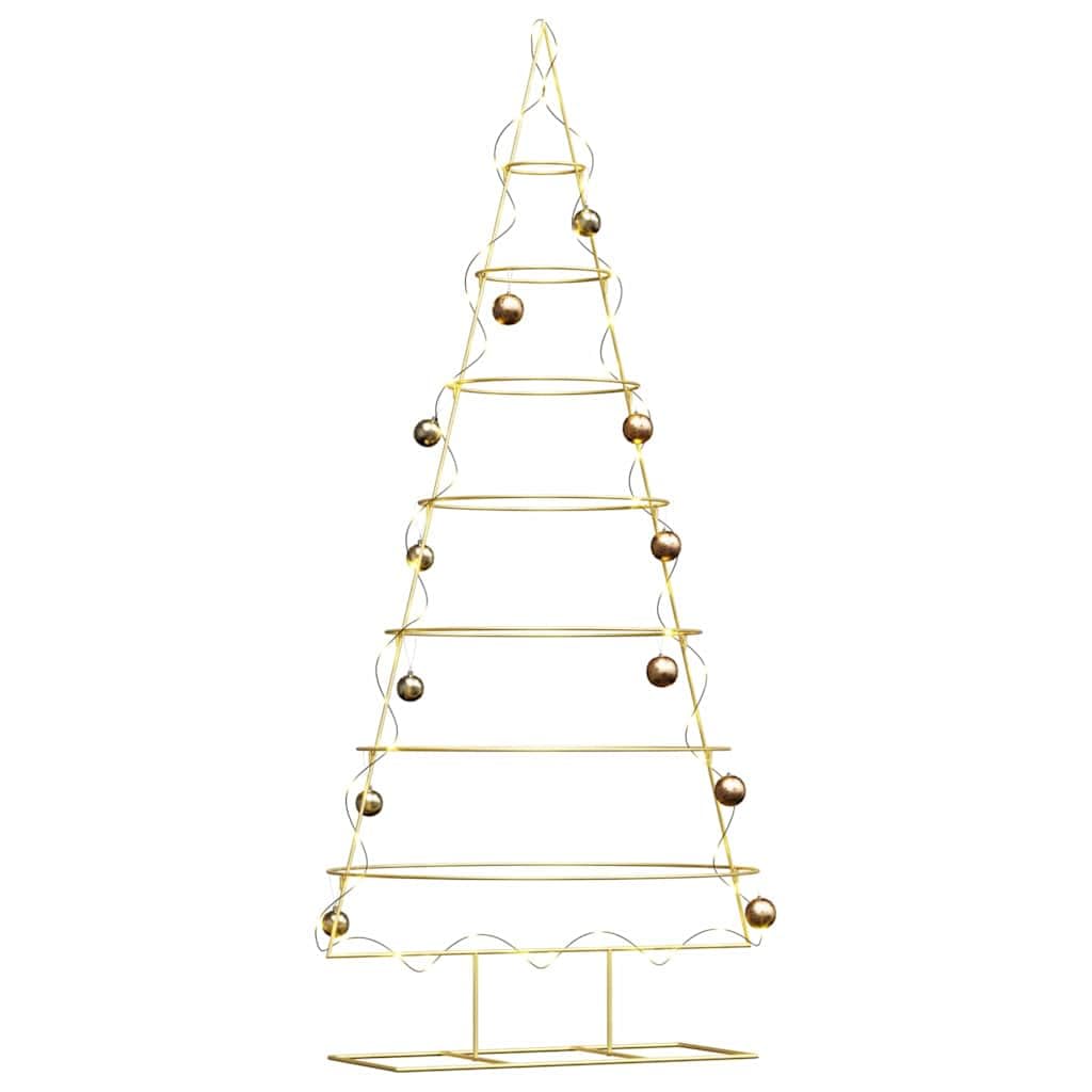 vidaXL Metall Weihnachtsbaum Gold 209 cm Pulverbeschichteter Stahl, Wohnzimmer, moderner Weihnachtsbaum, minimalistischer Schmuck, stylische Deko, Designer-Urlaubs-Skulptur