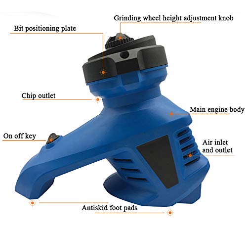 Wiyos Electric Drill Bit Sharpener 3-12Mm Automatic Drill Bits Grinder Grinding Machine Driver 95W High Speed Milling Devices (110V Voltage) #TOP3