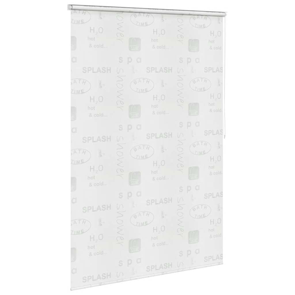 Duschrollo 160x240 cm Splash-Design Grau, Badewannen-Rollo mit Kassette, Wasserabweisendes Duschvorhang-Ersatz, Duschrollo für Dusche und Badewanne
