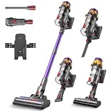 Xlife Cordless Vacuum Cleaner, 550W 48KPA Stick Vacuum Cleaners for Home, Wireless Vacumm with Self-Standing, Anti-Tangle Brush for Hardwood Floor/Carpet/Pet Hair-P12