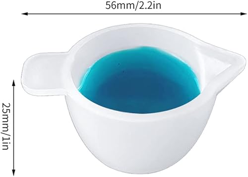 Miniatura 2 de Dispensador de tazas de molde de silicona, tazas pequeñas de silicona, mini tazas medidoras de resina para fundición de epoxi, herramientas de