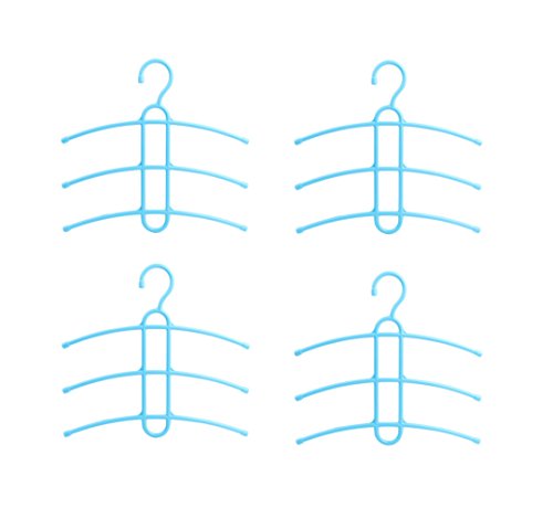 OWNFUN 3 Tier Blouse Fishbone Hangers Space Saving Closet HangersSet of 4