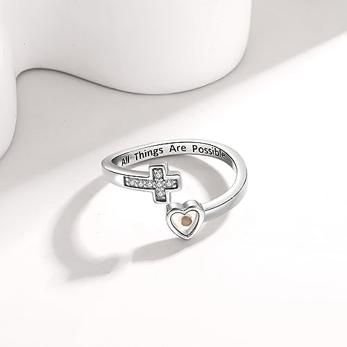 Sterling Silver 925 Mustard Seed Ring Necklace Matthew 17:20 Faith Jewelry Faith Move Mountains Unique Believer gift2