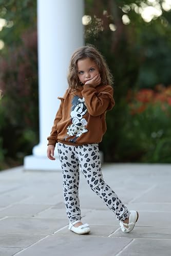 Image of Disney Frozen Minnie Mouse Stitch Princess Fall Toddler Girl Outfit 2 Piece Girl Clothes Long Sleeve Sweatshirt and Leggings