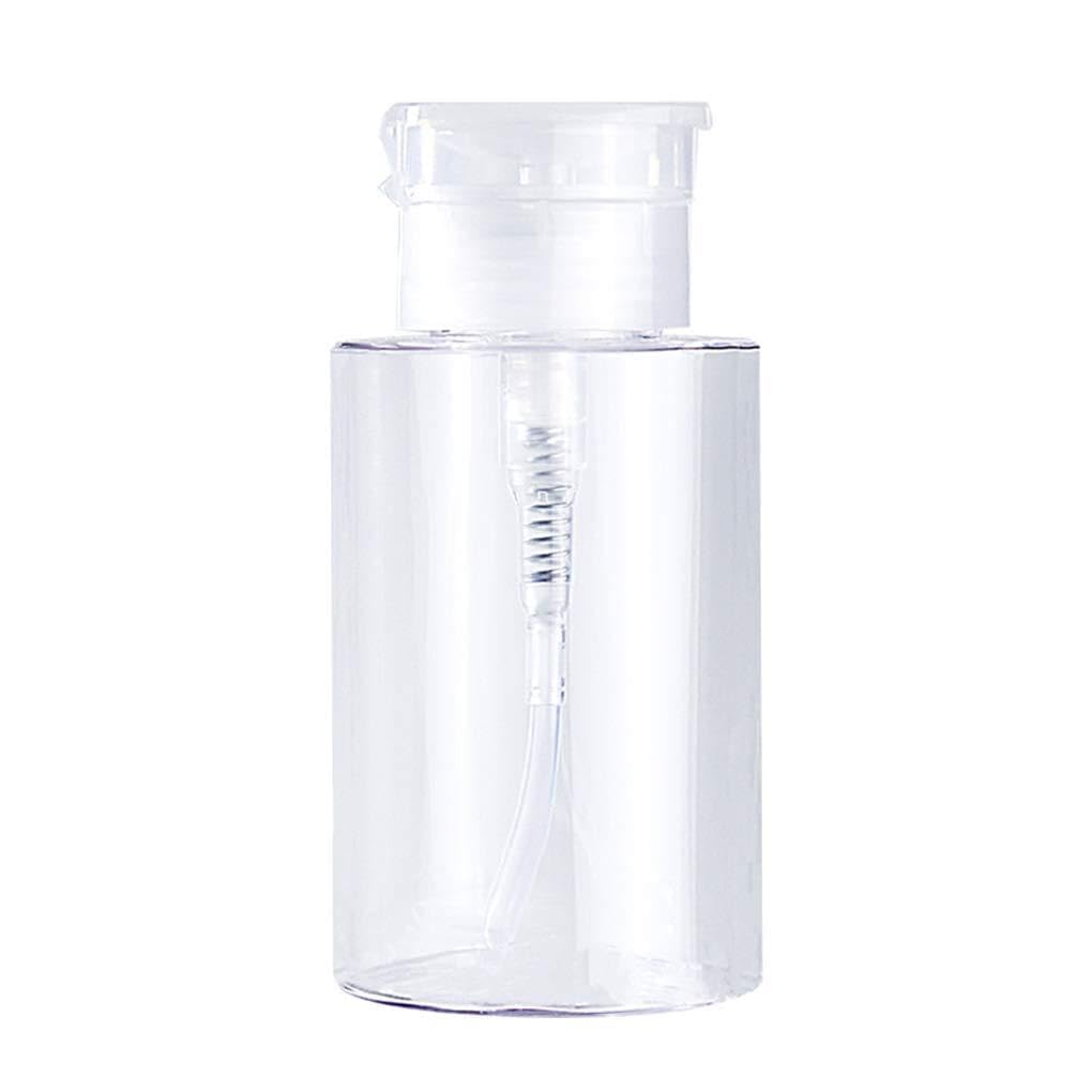 Push Down Portable Empty Pump Dispenser Remover Container Cleaning Transparent Press Bottle Accessory Transparent 150ml