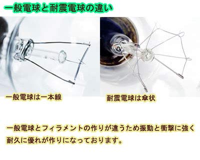 Amazon | (110V 40W 50個)耐振電球 (耐震電球) 口金:E26 26mm クリア