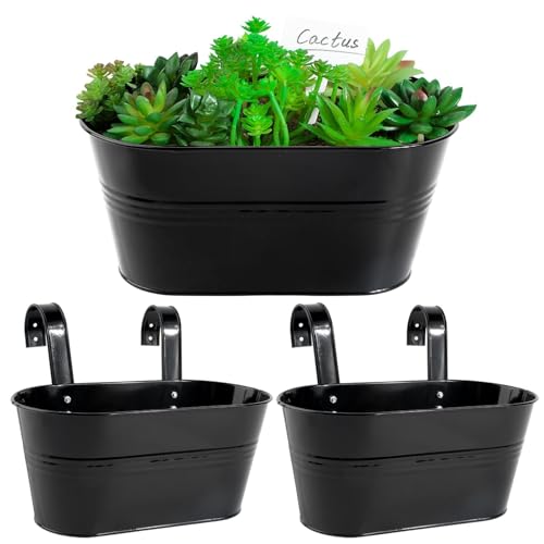 BOFUNX 2pcs Hängetöpfe Set Vintage Pflanztopf Blumentopf Übertopf...