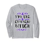 i'm the cursed witch halloween matching costume maglia a manica