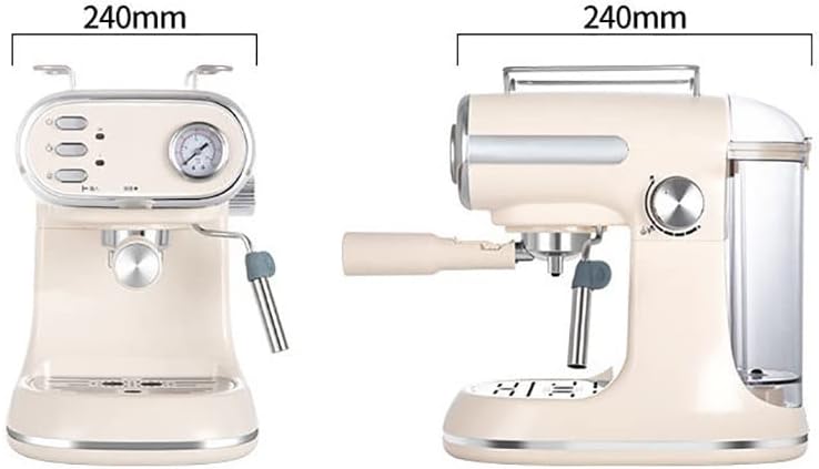 Miniatura 6 de Máquina de café espresso retro One Touch, 15 barras de presión, máquina de café semiautomática, vaporizador de espuma de leche, tanque de 2 L,