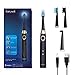 Fairywill D3 Sonic Electric Toothbrush Rechargeable for Adults and Kids, ADA Accepted, 3 Brush Heads 4 Hours Charge Minimum 30 Days Use, Build in Timer and Waterproof Black Series Power Toothbrush