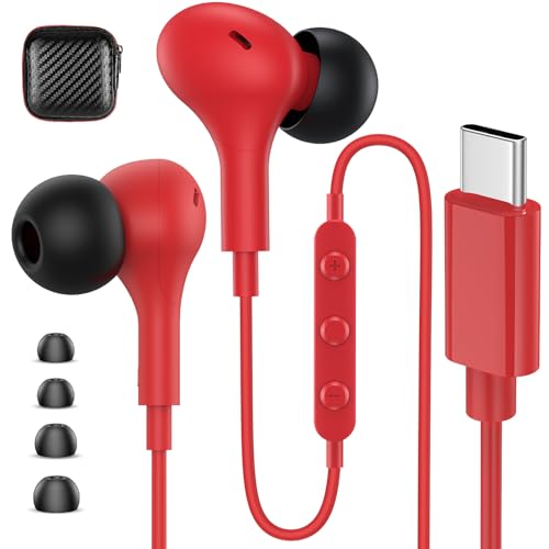 Écouteurs filaires USB C anti bruit casque type C sans latence pour Samsung S24 et iPhone 16 Plus