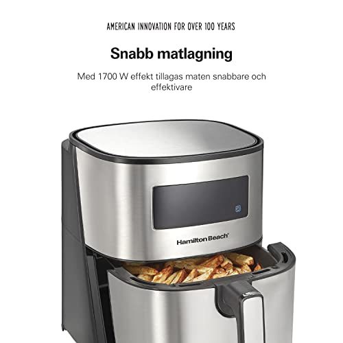 Hamilton Beach 5L Digital Airfryer med 8 Program och Non-Stick Korg
