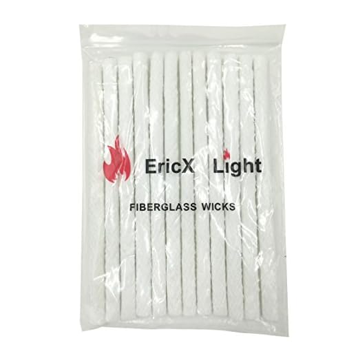 EricX Light Long Life Fiberglass Replacement Wicks for Tiki Torch - 12 Piece - 0.5 by 9.85 Inch