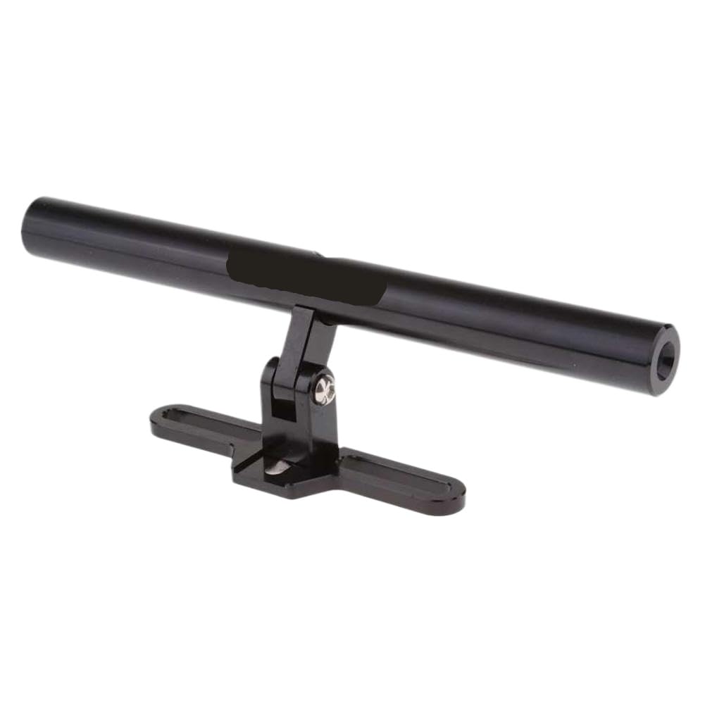 Motorcycle CNC Aluminum Extended Headlight Rearview Mirror Bracket Bar(Black)