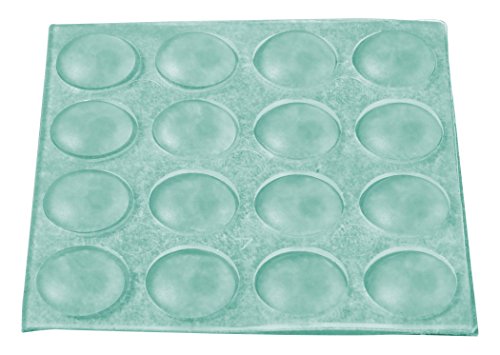 Brinox B70630H Gotas protectoras adhesivas, Transparente, Diámetro 12 mm x 2,5 mm, Set de 16 Piezas