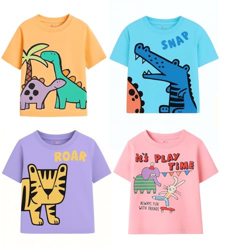 Image of Lush Plush Boys High GSM Cotton Half Sleeve Printed Cotton T-Shirt