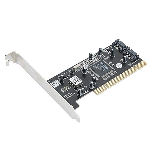 Wendry 2-Channel Array Card, PCI SATA150 Expansion Card, Supports 98SE/ME/NT4.0/2000/XP/Vista/Win7 (32/64 bit), Compatible with Hard Drive, SSD, Optical Drive