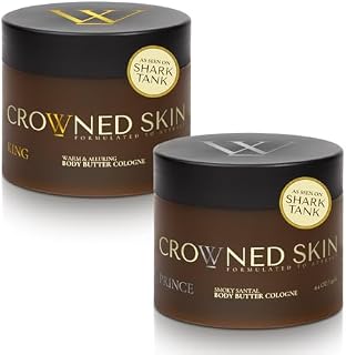 Crowned Skin Prince and King Body Butter Cologne Bundle | New Moisturizing Formula | Natural Shea & Mango Butters | All-Day Fragrance