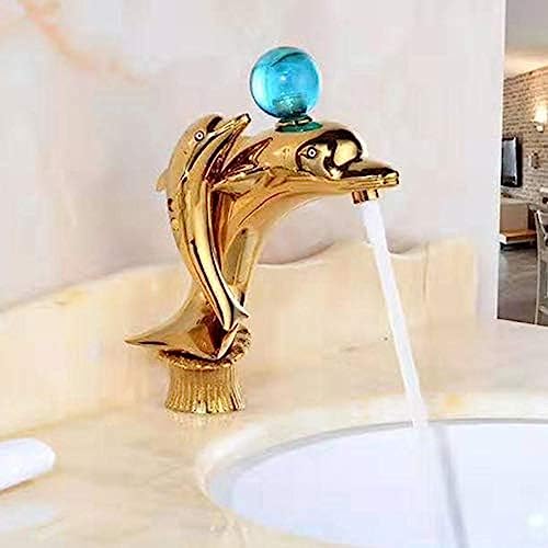 Robinet de lavabo de salle de bain doré pour une ambiance rétro chic