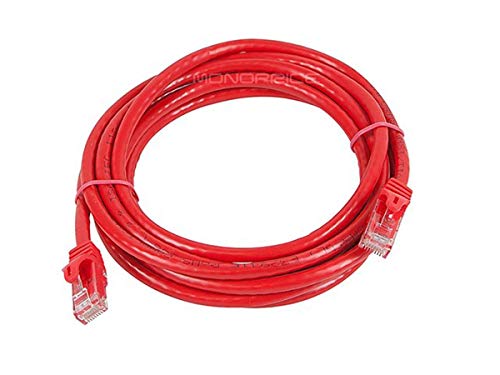 Monoprice 10-Feet FLEXboot Series 24AWG Cat6 550MHz UTP Ethernet Bare Copper Network Cable, Red (109834), 3.048 metri - Image 2