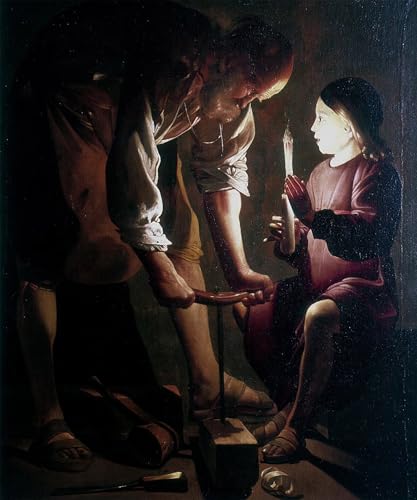 Pinturas famosas para salón: impresión en lienzo San el carpintero de Georges De La Tour 60x90cm
