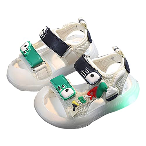 Toddler Kids Baby Girls Boys Sandals Girls Shoes Soft Sole Colorful Bright Light Baotou Sandals Non (White, 7 Infant)